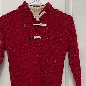 Coldwater Creek Red Cowl Neck Sweater